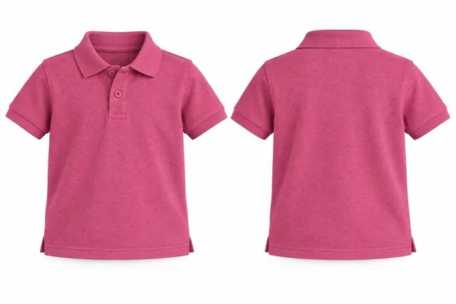 Rose Pink Kids dry-fit polo