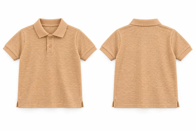 Peach Beige Kids dry-fit polo