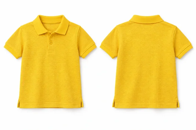 Golden Yellow Kids dry-fit polo