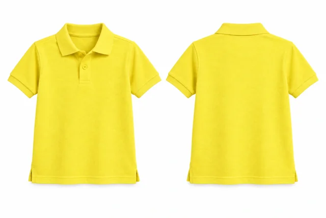 Lemon Yellow Kids dry-fit polo