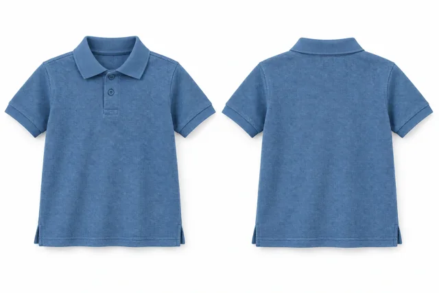 Steel Blue Kids dry-fit polo