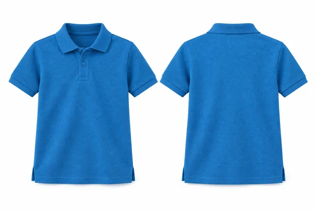 Bright Blue Kids dry-fit polo