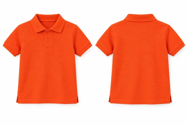 Bright Orange Kids dry-fit polo