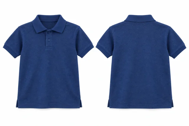 Cobalt Blue Kids dry-fit polo