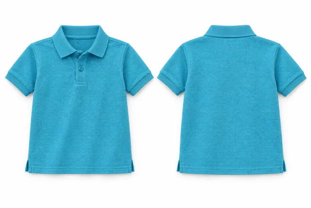 Aqua Blue Kids dry-fit polo