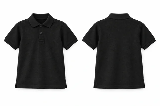 Black B Kids dry-fit polo