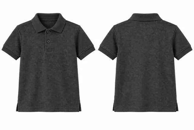 Charcoal B Kids dry-fit polo