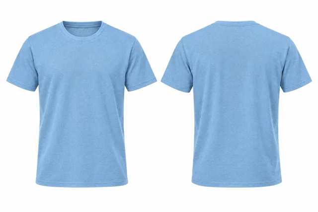 Light Blue Round neck - short sleeves