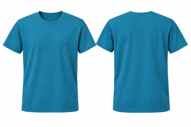 Turquoise Blue Round neck - short sleeves