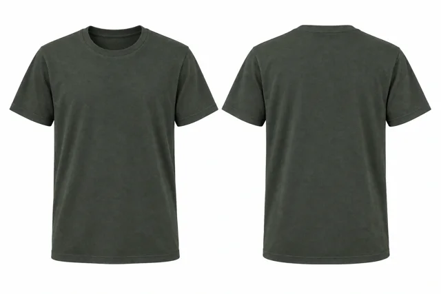 Olive Grey Round neck - short sleeves