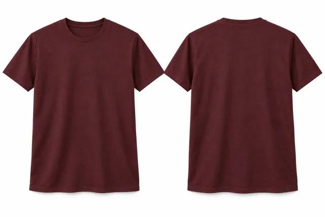 Burgundy Round neck - short sleeves