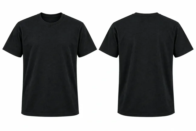 Black A Round neck - short sleeves