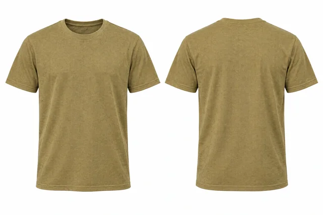 Khaki Gold Round neck - short sleeves