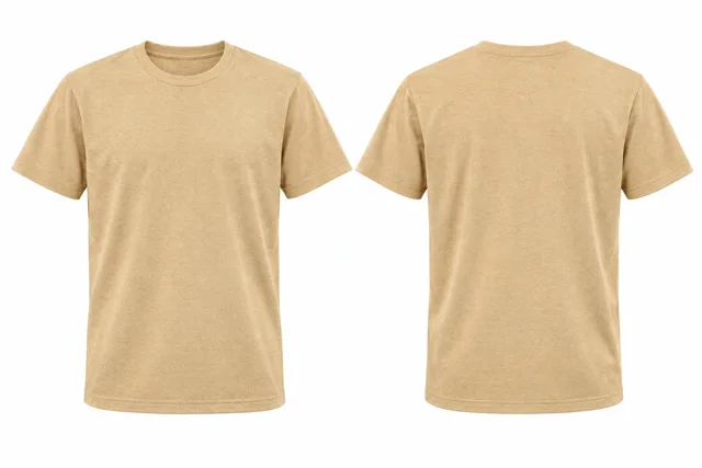 Sand Beige Round neck - short sleeves
