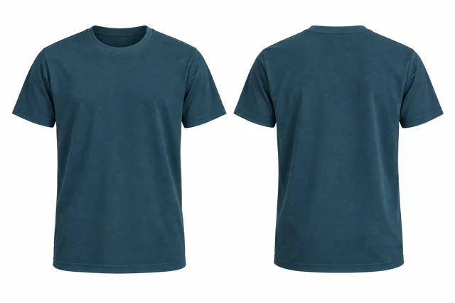 Petrol Blue Round neck - short sleeves