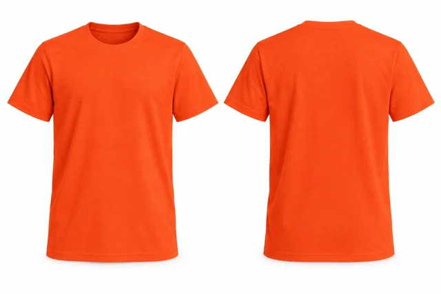 Bright Orange Round neck - short sleeves