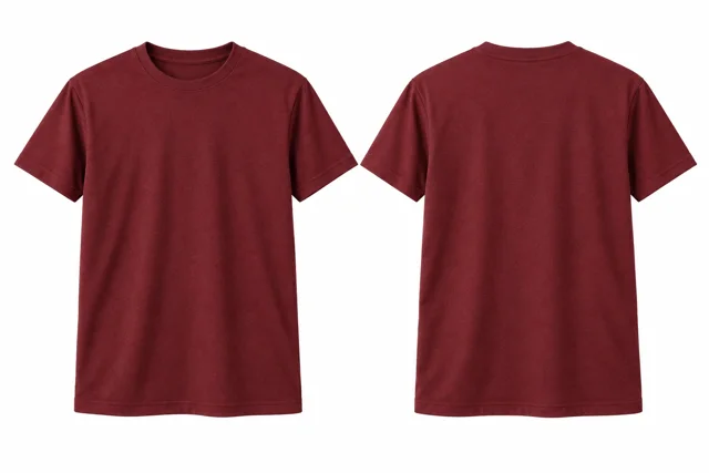 Maroon Round neck - short sleeves