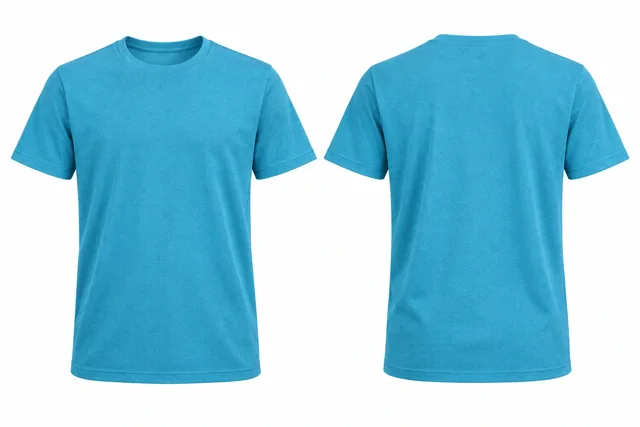 Aqua Blue Round neck - short sleeves
