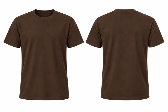 Chocolate Brown Round neck - short sleeves