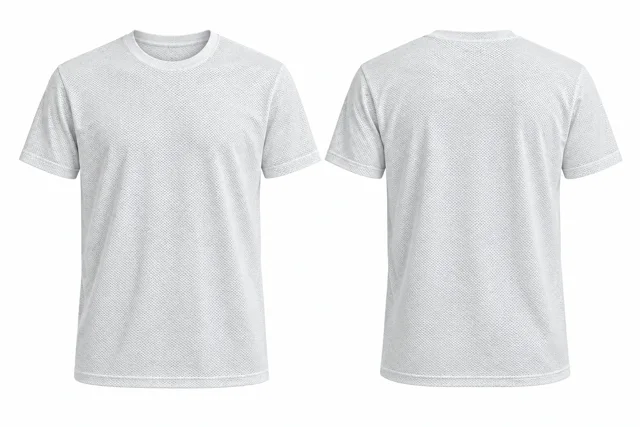 White Texture Round neck - short sleeves