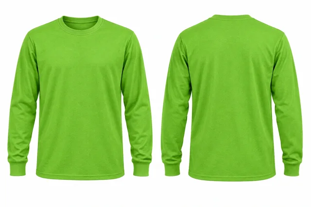 Lime Green Round neck - long sleeves