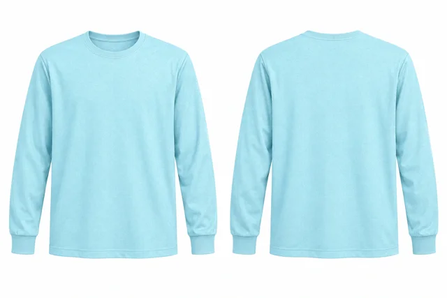 Ice Blue Round neck - long sleeves