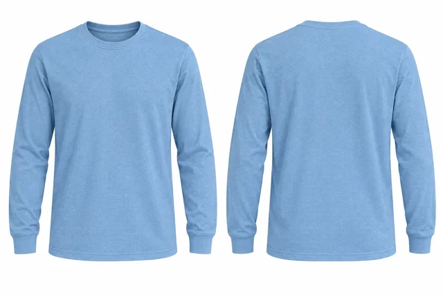 Light Blue Round neck - long sleeves