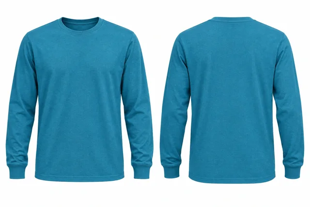 Turquoise Blue Round neck - long sleeves