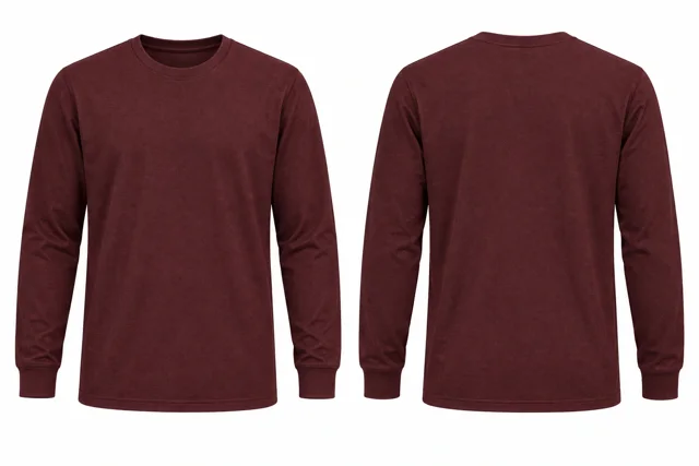 Burgundy Round neck - long sleeves