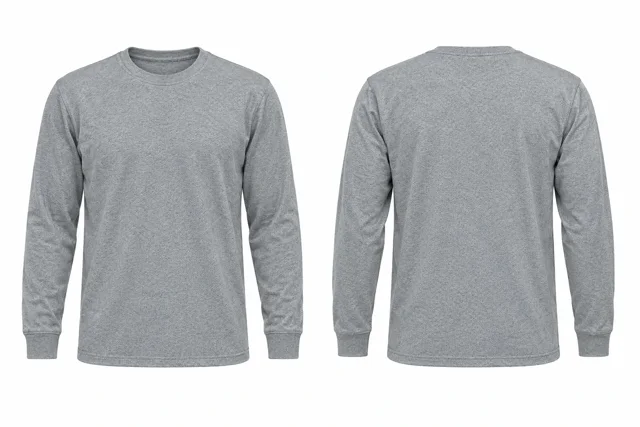 Silver Grey Round neck - long sleeves