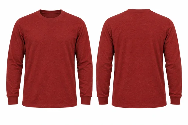 Brick Red Round neck - long sleeves