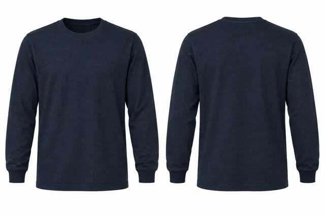Navy A Round neck - long sleeves