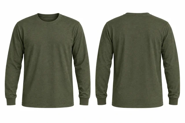 Military Olive Round neck - long sleeves