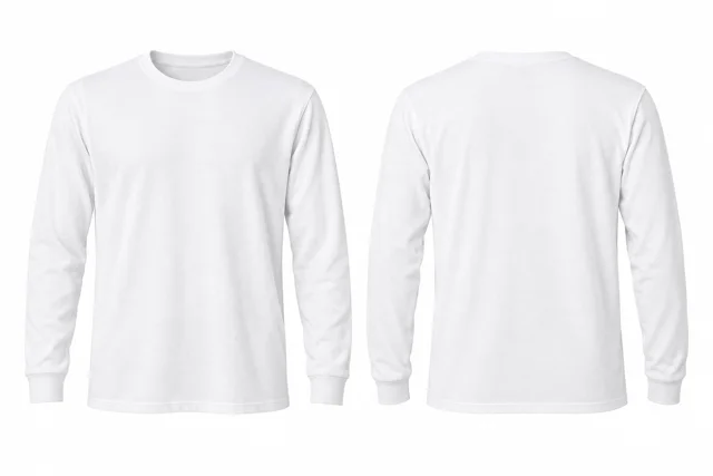 White A Round neck - long sleeves