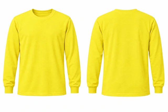 Lemon Yellow Round neck - long sleeves