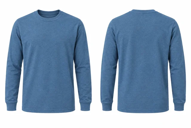 Steel Blue Round neck - long sleeves