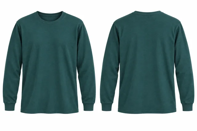 Deep Teal Round neck - long sleeves