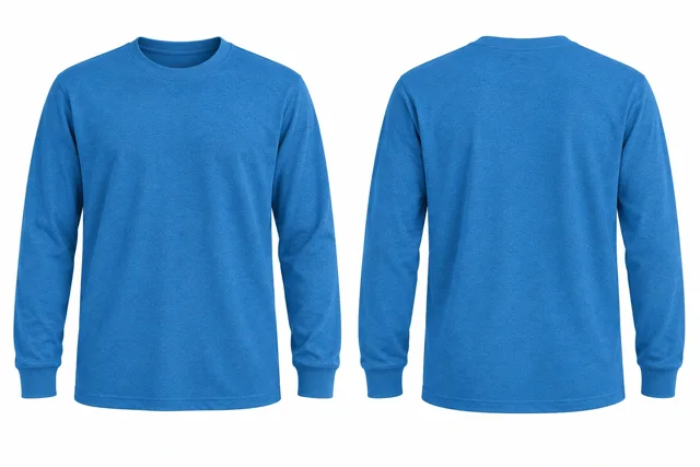 Bright Blue Round neck - long sleeves