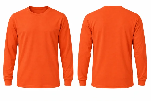 Bright Orange Round neck - long sleeves