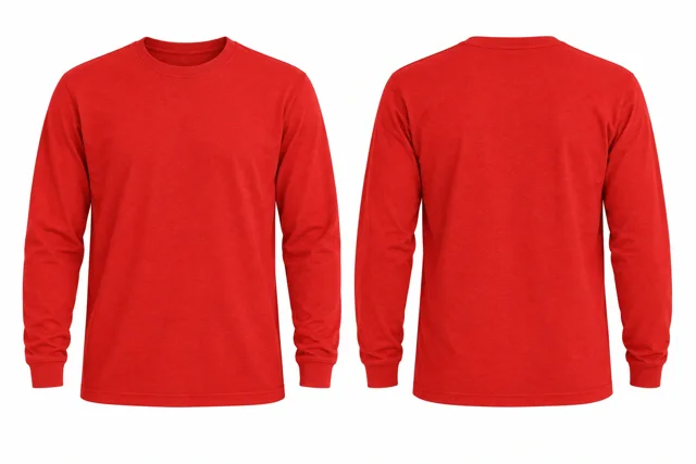 Scarlet Red Round neck - long sleeves