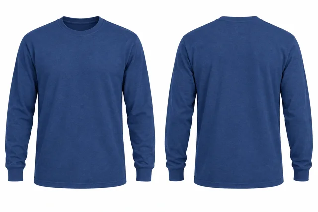 Cobalt Blue Round neck - long sleeves