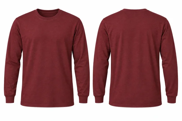 Maroon Round neck - long sleeves