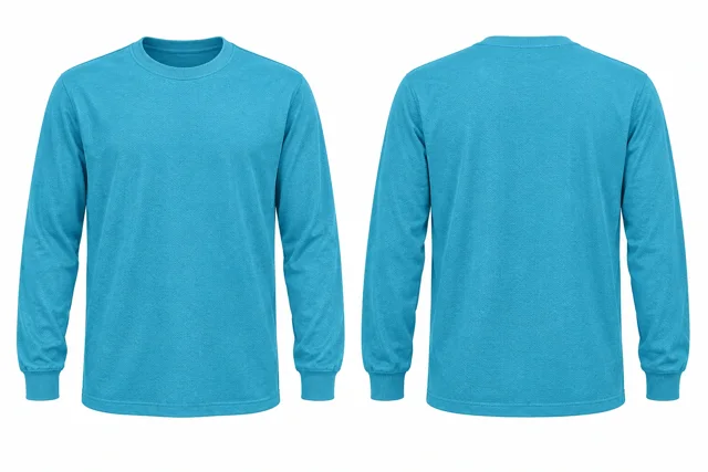 Aqua Blue Round neck - long sleeves