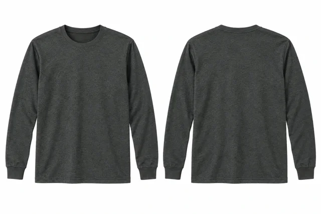 Charcoal A Round neck - long sleeves