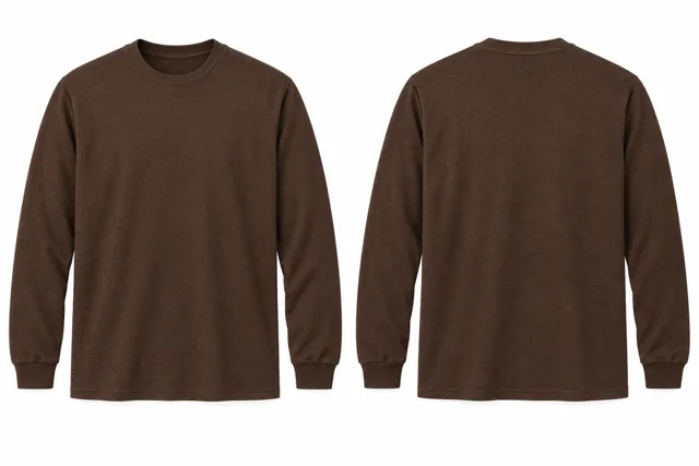 Chocolate Brown Round neck - long sleeves