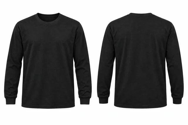 Black B Round neck - long sleeves