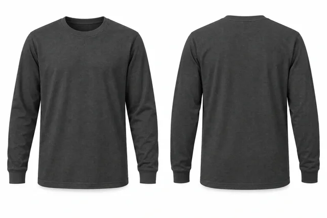 Charcoal B Round neck - long sleeves