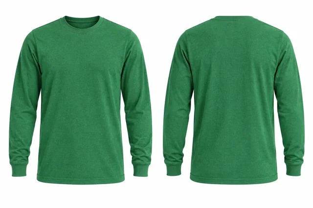 Emerald Green Round neck - long sleeves