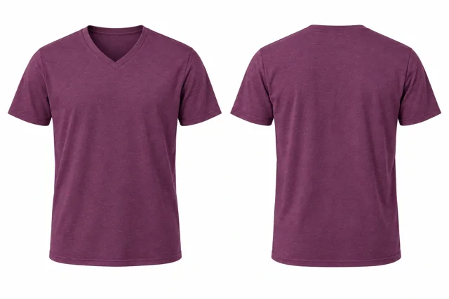 Plum V neck - short sleeves