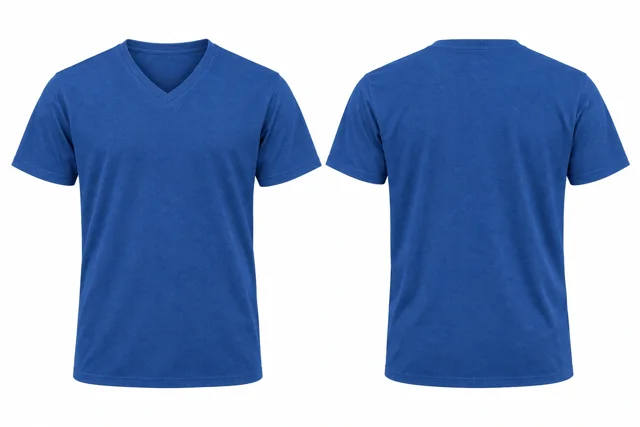 Royal Blue V neck - short sleeves